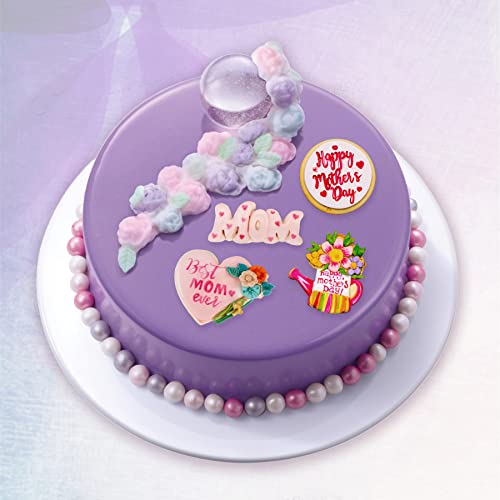 Cookie Cutter Mom Mothers Gifts Baking Fondant Molds with Plunger Stamps Handle Detailed Cake Decor PLA Cutter Molds Party 3.5" Kitchen Supplies - color: Mom Letter