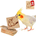 10 Pack Bird Chew Toys, 100% Natural Pine Wood Blocks for Parrot Chewing & Beak Trimming, Durable Bird Cage Accessories for Medium Small Birds, Conures, Cockatiels - style: 10 Small Slices
