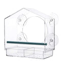 Window Bird Feeder with Strong Suction Cups （Large House） | Detachable Seed Tray (Built-in Drain Holes), Durable Acrylic Birdfeeder for Outdoor Garden, Ideal for Bird Watching Lovers - style: Large House