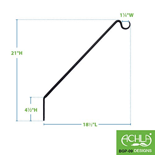 Achla Designs Wall Mount Bracket Shepherd's Pole, Angled (BGP-09) - style: Wall Mount