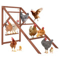 PETSFIT Wooden Chicken Roosting Bars for 8-10 Chickens, Easy Assembly | Multi-Level Design with 4 Perchs and Swings, Durable Fir Wood for Outdoor Coops,Ideal for Backyard Farms,Easy to Clean - size: 51"L x 26.6"W x 38"H