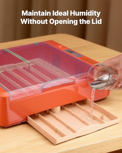 VEVOR 36 Egg Incubator, Automatic Egg Turner with LED Candler & Water Tray, Temperature & Humidity Control, 360° View Clear Window, Poultry Eggs Incubators for Hatching Chicks Ducks Goose Quails - size: 36 Eggs