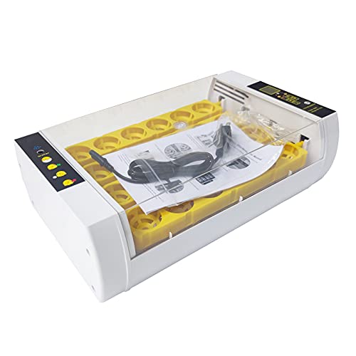 TECHTONGDA Digital Egg Incubator 24Eggs Automatic Poultry Hatcher with Egg Turning and Humidity Control 110V