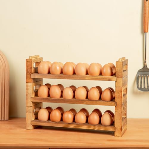 3-Tier Egg Holder Countertop, Egg Storage for Countertop Organizer | Holds 36 Eggs, Egg Storage Organizer, Fits Duck Eggs, Fits Turkey Eggs, Fits Chicken Eggs