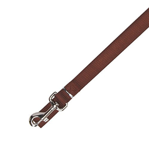 Zack & Zoey Nylon Dog Lead, 6-Feet, Chocolate | Durable everyday leash - color: Chocolate, size: 6-Feet x 1-Inch Lead