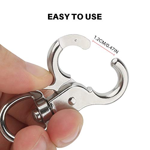 15PCS Trigger Snap Hooks,360 Degree Heavy Duty Snaps Swivel Lobster Clasps,Swivel Claw Clips for Pet Cages,Dog Leash,Camera Straps,Snap Hook Purse - color: Silver-15pcs