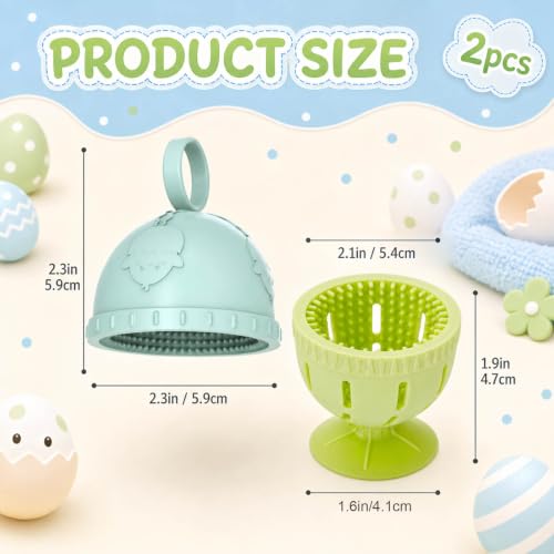 2PCS Egg Scrubbers, Egg Washer for Fresh Eggs, Egg Cleaner for Fresh Eggs, Multi-Purpose Farm Fresh Egg and Vegetable Cleaning Tool, Dishwasher Safe Kitchen Gadget