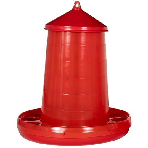 Premier 1 Poultry Tower Feeder – 35 lb Feeder for Chickens, Ducks & Turkeys | Semi-transparent for at-a-glance feed monitoring. No need to remove top to check level. - style: 35 lb