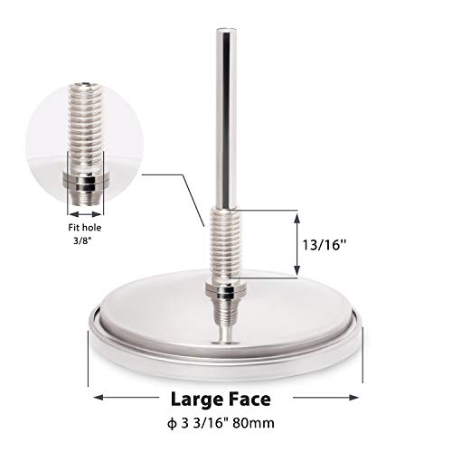 3 3/16 Inch BBQ Temperature Gauge for Smoker Wood Charcoal Pit | Large Face Grill Analog Thermometer, Easy-reading Smoker Temperature Gauge