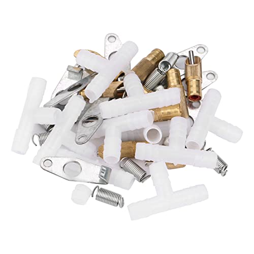 Fydun 10pcs Set Pet Water Feeder, Stainless Steel Automatic Nipple Waterer Poultry Fountains & Waterers for Bunny Rat Rabbit Ferrets (Duckbilly White) - size: Duckbilly white, style: Duckbilly white