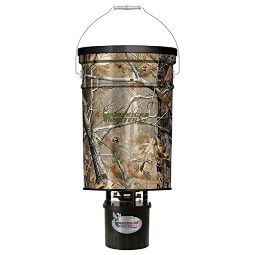 AMERICAN HUNTER 50 LB Hanging Feeder Hunting Durable Lightweight Camo Metal Game Feeder with Automatic Delivery System with XD-Pro Kit - style: XD-Pro Kit