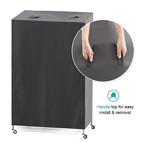 PONY DANCE Pets Product Universal Birdcage Cover Blackout & Breathable Birdcage Cover for Pets' Good Night, Large, Grey, 35 L x 25 W x 47 in H - color: Gray, size: 35.0"L x 25.0"W x 47.0"H
