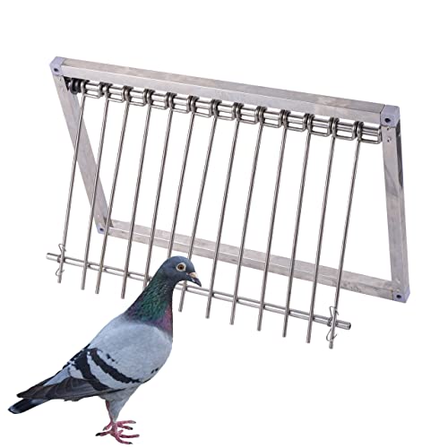Stainless Steel Pigeon Trap Door, Pigeon Door, 29 X 26 cm | Stainless Steel Wire Frame Entrance for Pigeon House Doors, Secure U Trap Design Helps Capture and Manage Bird Entry - size: 11.4"L x 10.2"W x 2.0"H