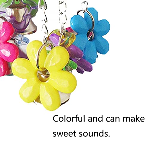 Bird String Ball Toy Parrot Pet Cage Toy Chew Bite with Hanging Swing Bell for Small Parakeet African Grey Cockatiel Cockatoo Finch Canary Cage Accessories … - color: C - Ball Toy