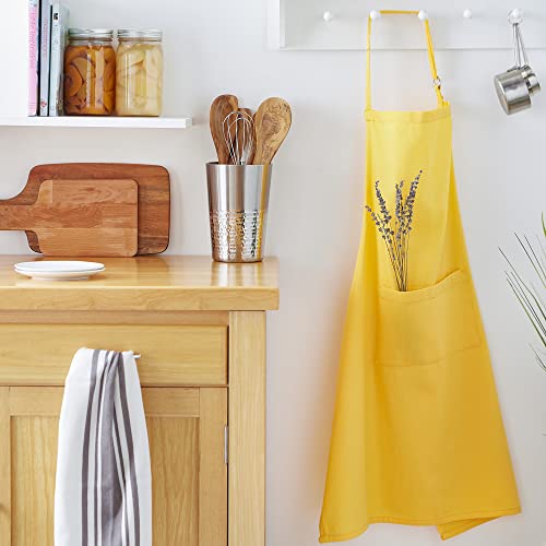 DII Everyday Basic Kitchen Collection - color: Yellow, size: Regular Size Chef Apron