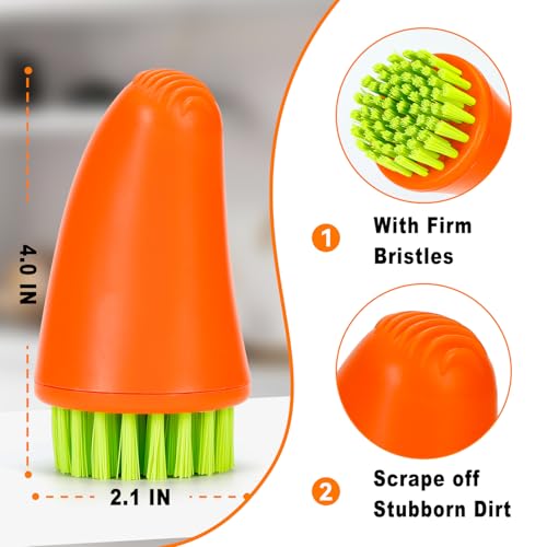 Fruit and Vegetable Cleaning Brush with Ergonomic Handle | Fun and Functional, Food Safe, Effective Cleaning, Veggie Potato Scrubber Brush