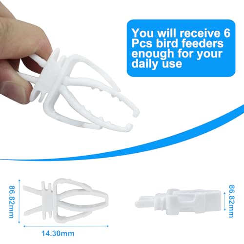 Zorfeter Bird Cage Food Holder, 6 Pack | Fruit Clip Vegetable Clip Feeder Clip, Parrot Cage Clip, For Budgie Parakeet Cockatoo Macaw Cockatiel Conure