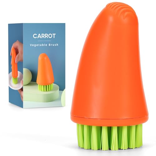Fruit and Vegetable Cleaning Brush with Ergonomic Handle | Fun and Functional, Food Safe, Effective Cleaning, Veggie Potato Scrubber Brush