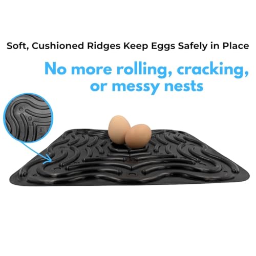 Reusable Silicone Chicken Nesting Box Pads 12x12 in – Washable Coop Liners, Cushioned Anti-Roll Egg Mats, Easy Clean, Cut-to-Fit, Long-Lasting 6-Pack - size: 6 Pack