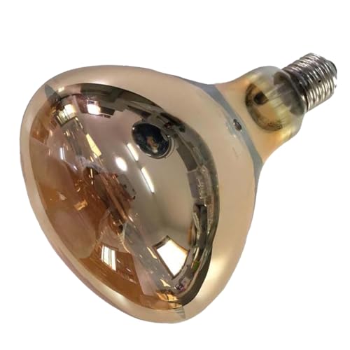 Heat Lamp Bulb 250 Watt Hard Glass Infrared Lamp Bulb for Brooder Bulb, Food Service, Bathroom, Pet, Farm Chicks Pig 120V