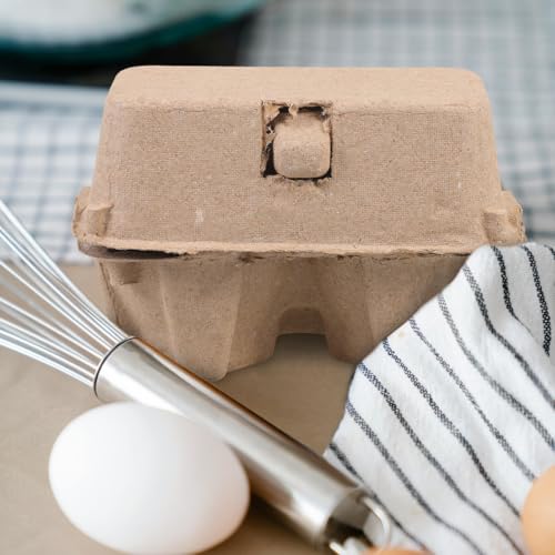 DOITOOL 25 Pack 2 Count Egg Cartons Bulk, Natural Paper Pulp Storage Container for Chicken Duck Eggs Small Cardboard Holder for Farmers Market Display Easter Party