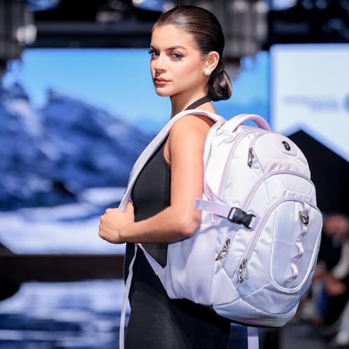 Swissdigital Laptop Backpack, Pink Purple, Travel Backpack, SD803-104 | USB Charging Port, Travel Backpack, 31l Capacity, Backpack for Women - color: Pink Purple