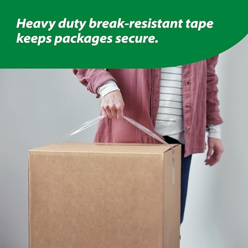 Duck HD Clear Packing Tape Refills - 4 Rolls of Heavy Duty Shipping and Moving Packing Tape - Clear Strong Packaging Tape for Boxes, Packing and Moving Supplies - 1.88 In. x 54.6 Yards (240378) - size: 4 Rolls