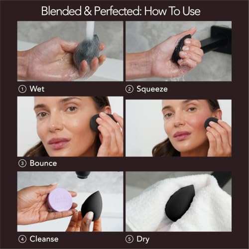 Beautyblender® | Pro Blender Makeup Sponge | Blend Liquid Foundations, Powders and Creams | Streak Free Application | Vegan, Cruelty Free | Made in USA - color: Pro Black