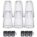 HESTYA 6 Pack Mosquito Head Net Mesh for Hiking & Outdoors Bug Face Netting Over Hat Fishing Gear Insect Protection for Camping, Hiking and Outdoor Adventures(Grey) | Mesh Netting for Insect Protection, Fits over Hats with Elastic, Includes Storage Bags,