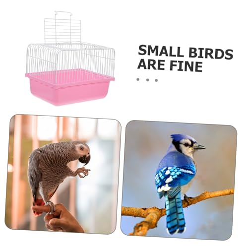 GALPADA Lightweight Portable Bird Carrier Cage Transparent Window for Travel and Home Use for Parakeets Lovebirds and Small Birds Versatile Design for Easy Observation and Transport