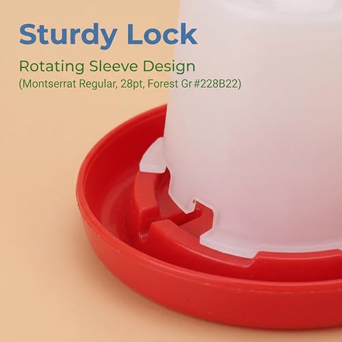 Chick Feeder and Waterer Set, Poultry Feeder Quail Waterer Duck Feeder Automatic Feed and Watering Combo for Chickens, Ducks, Turkeys, Quail, Baby Chicks, Turkeys and More