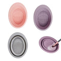 3 Pack Makeup Brush Cleaner Mat Foldable Silicone Makeup Brush Cleaner Bowl Pads Portable Scrubber Cleaning Tool for Makeup Brush Set Foundation Powder Concealers Eye Shadows Makeup Brushes