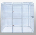 SENY Heavy Duty Large Walk-in Bird Aviary Cage, 79H x 86W x 62D inches, for Parrots, Macaws, Cockatoos, Reptiles, Dogs, Birds Flight Cage. (Silver White, Wire Size: 0.14") - color: Silver White, size: Wire Size: 0.14"