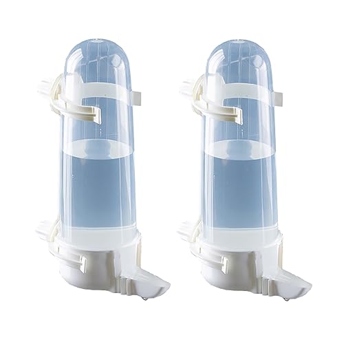 Pet Bird Waterer - 8.45 Fl Oz Automatic Parrot Water Feeder, Suspended Bird Cage Dispenser for Parakeet, Budgie, Cockatiel, Lovebirds, Canary (2Pcs) - size: 2Pcs