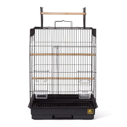 Prevue Pet Products Top Opening Bird Cage - Black | Stand Alone Indoor Birdcage for Parakeets, Cockatiels, Conures, Lovebirds, and Similar Sized Birds