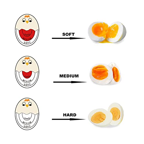 TOFOREVO Egg Timers for Hard Boiled Eggs Timer Red 6 Pack | BPA-Free, Color Changing Tells When Eggs are Ready - color: Red