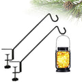Short Deck Hook Bird Feeder Hanger Hook for Railing 13 Inch for Bird Feeders,Planters,Lanterns,Plants Flower Suet Baskets,Wind Chimes Holiday Decoration (2)（Lanterns Not Included