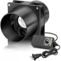 GDSTIME 120mm 12V DC Axial Exhaust Fan w/Speed Control, 2 4″ Duct Flanges | 110V 120V AC Powered, Small Air Fume Smoke Extractor DIY Kit, for Soldering, 3D Printer, Paint Booth Cooling Ventilation - style: 1238 Fan + 2 Flanges