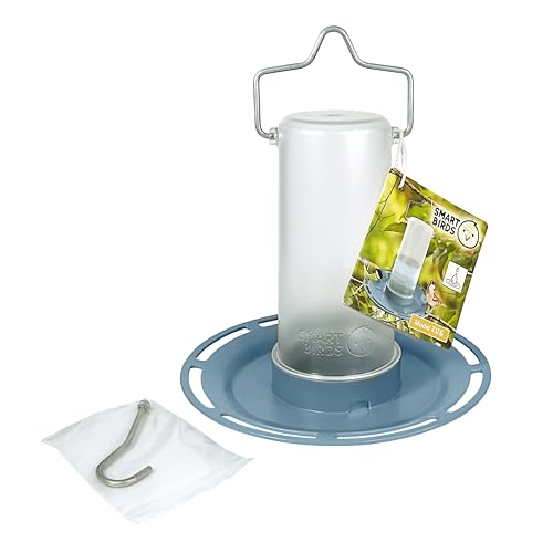SWISSINNO Bird Drinker “Zug” Light Blue – UV Resistant Bird Water Dispenser Made of Durable PC and ASA Plastic – Outdoor Balcony Garden Terrace – Long Lasting and Easy to Clean