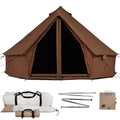 WHITEDUCK Regatta Canvas Bell Tent - w/StoveJack, Waterproof, 4 Season Luxury Camping and Glamping Yurt Tent Outdoor - color: Desert Red, size: 16.5' (5M), Water Repellent