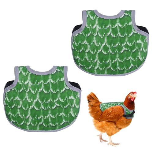 Chicken Saddles for Hens, Chicken Aprons for Hens with Adjustable Straps, Hen Saddle for Chickens - color: Green