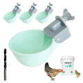 (4 Pack) Chicken Water Cups Feeder, Automatic Chicken Waterer, Anti-Leak System, Holds 50% More Water, Suitable for Chicks, Chicken, Duck, Quail, Turkey - size: 4