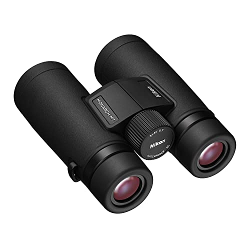 NIKON MONARCH M7 Binoculars | Lightweight Waterproof Fogproof Binoculars with ED Glass & Multilayer Coatings | Wide View, Smooth Focus & Long Eye Relief for Birdwatching, Wildlife & Outdoor Use, 8x42 | Wide field of view, locking diopter, waterproof, fogp