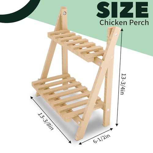 Chicken Perch,Strong Chicken Roosting Bars for Coop and Brooder,Foldable Chick Jungle Gym,Chicken Perch for Coop,Chicken Toys for Coop,Training Perch for Chick,Large Bird,Parrot