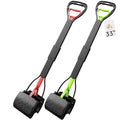 33" Pooper Scooper 2 Pack, XL Long Handle No-Touch Dog Pooper Scooper | Heavy duty pooper scooper for large small dogs. Durable Spring &Lightweight,portable poop pickup tool for no-bend,hands-free.
