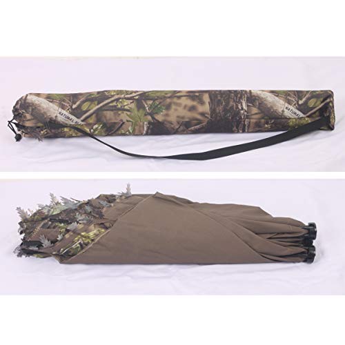 AUSCAMOTEK Pop Up Ground Blind for Deer Duck Turkey Hunting Portable Quick Setup Lightweight Green/Brown/Dry Grass Ground Peg Included - color: Green Leave