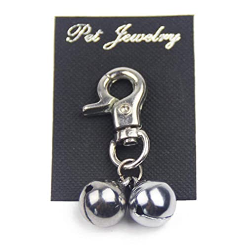 Cat Bell 2 Pack - Cat Collar Accessories Bells Loud with Claw Buckle, Pet Jingle Charm Ornament Training Pendant Jewelry, Tracker for Saving Birds, Neck Decoration for Dogs Kitten, Silver | Pet Bell Jingle Collar Charm Ornament Training Pendant Jewelry wi