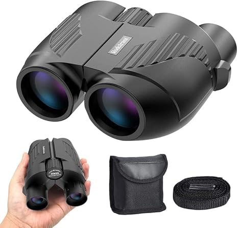 20X25 Compact Binoculars for Adults,Large Eyepiece Waterproof Binocular,Easy Focus Small Binoculars for Bird Watching,Hiking and Concert,Black