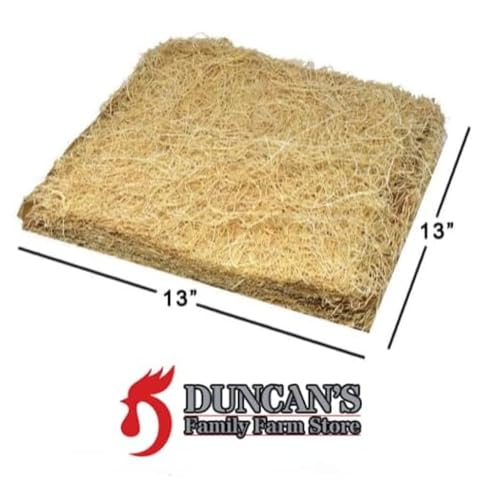 DUNCAN'S FAMILY FARM STORE Chicken Nesting Pads 13 x 13, 6 Pack, Aspen Excelsior Nest Pads with Kraft Paper Backing, USA-Sourced Nesting Box Pads for Chicken Coop, Cleaner Eggs, Easy Coop Cleanup - size: 6 Pack