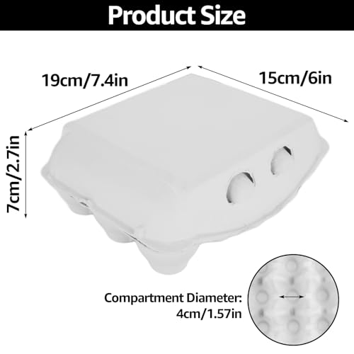 30 Pack Egg Cartons 12 Count, 3x4 Egg Cartons Cheap Bulk Holds Up to 12 Eggs, Sturdy Design Made from Recycled Cardboard